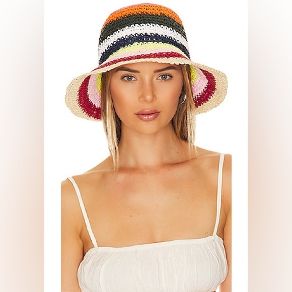 Hat Attack Remy Multi Bucket Hat in Pink Stripe NWT OS - Picture 2 of 3